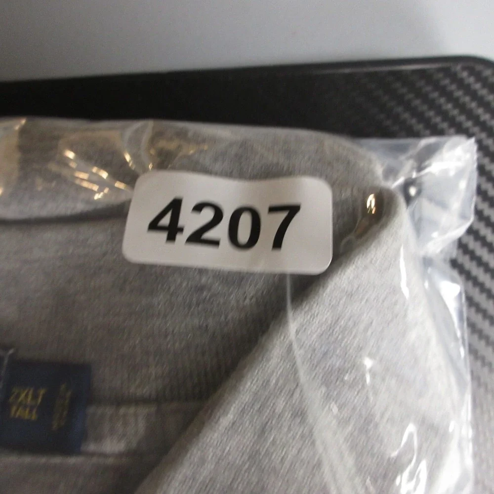 Polo Ralph Lauren Shirt Mens 2XLT‎ Gray Heather Brown Pony Logo Rugby Golf